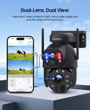 4K Dual Lens 20W 50X Zoom 4G Solar Camera