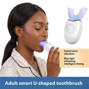 U-Shaped Sonic Electric Toothbrush: 360° Whitening & Cleaning with Wireless Charger, IPX7 Waterproof for Adults & Kids