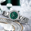CURREN Emerald Luxury 4-Piece Jewelry & Watch Gift Set