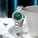 CURREN Emerald Luxury 4-Piece Jewelry & Watch Gift Set