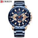 CURREN 8363 Luxury Sport Chronograph – Waterproof Stainless Steel Edition