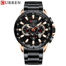 CURREN 8363 Luxury Sport Chronograph – Waterproof Stainless Steel Edition