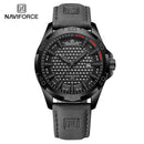 NAVIFORCE 9128 Luxury Military Sport Watch – Genuine Leather Tactical Series